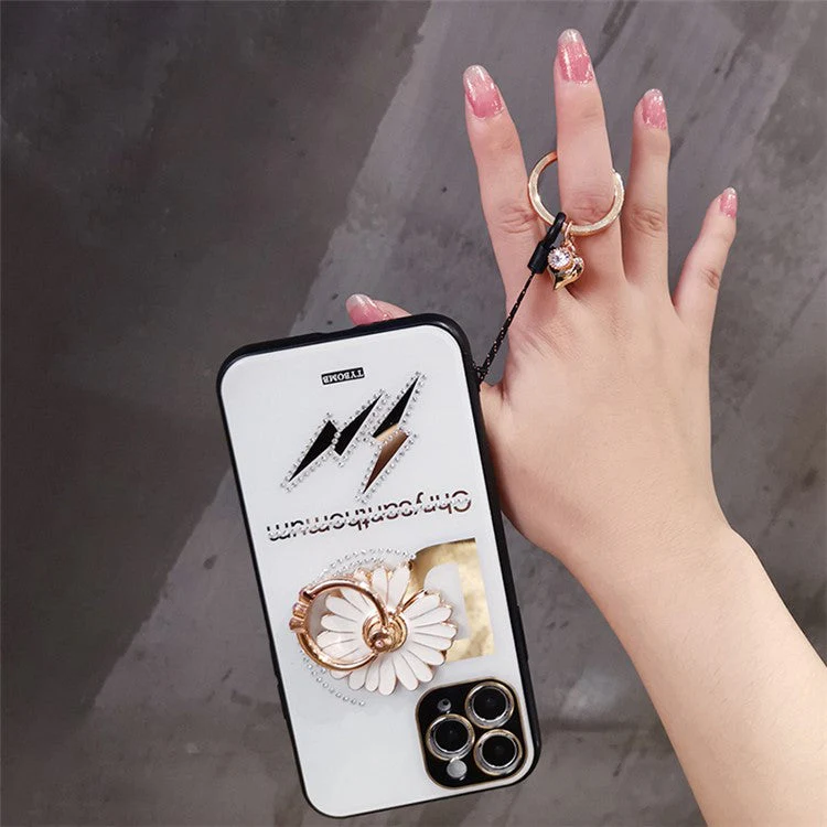 V Texture Detachable Keychain Rope Phone Neck Strap ID Card Holder Lanyard Cell Phone Strap - Pink - Image 4