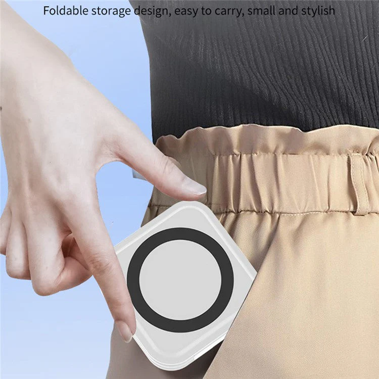 W02 3 in 1 Foldable Magnetic Wireless Charger Dock Travel Wireless Charging Station Pad - Image 5