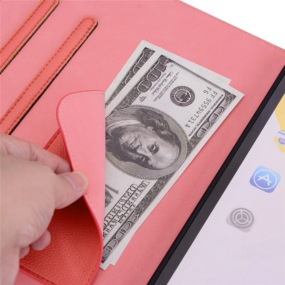 Wallet Case for Lenovo Xiaoxin Pad 2025 / Tab K11 Gen 2 / M11 Leather Stand Table Cover with Stylus Holder, 3D Effect Cat Pattern - Watermelon Red - Image 8