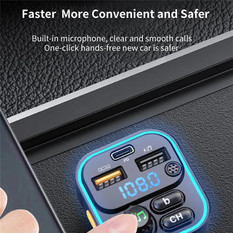 WEKOME WP-C52 Bluetooth MP3 PD 20W Fast Charging Car Charger - Image 5
