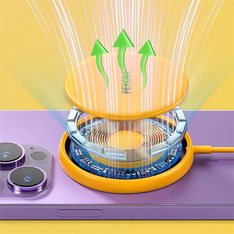 WEKOME WP-U166 Tint Series 15W Magnetic Wireless Charger Ultra-Thin Portable Charging Pad - Image 4