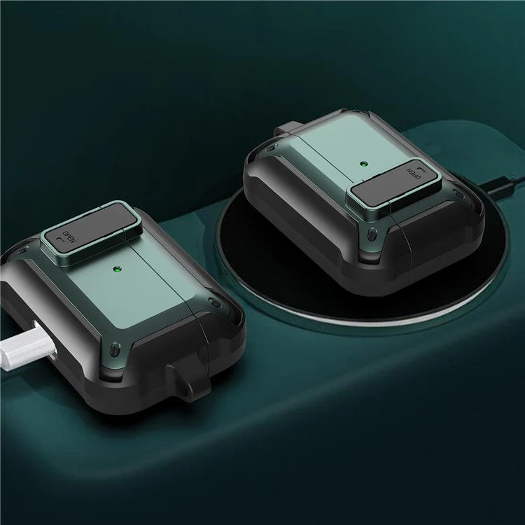 Wireless Earphone Anti-drop TPU+PC Protective Cover Case with Snap-on Lid Design for AirPods Pro - Style 4 - Image 6