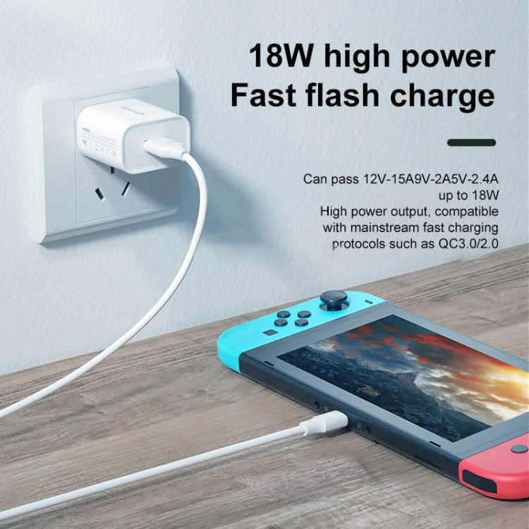 WK WP-U57 Max 18W QC 3.0 Fast Charging USB Wall Charger Travel Power Adapter - US Plug - Image 4