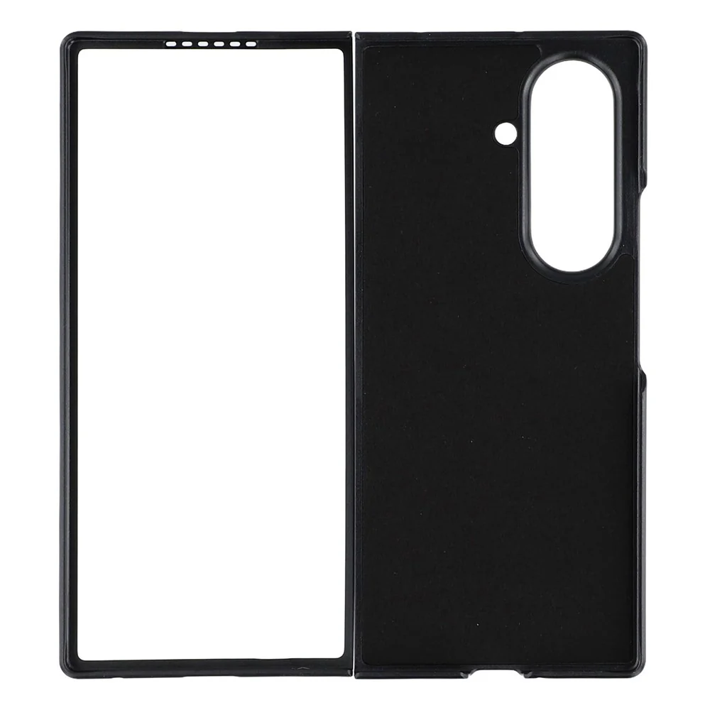 X-LEVEL Bojue-3 Series For Samsung Galaxy Z Fold7 5G Case Leather Coated PC+TPU Phone Back Cover - Brown - Image 2