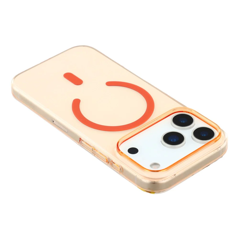 X-LEVEL For iPhone 17 Pro Max Case Compatible with MagSafe Clear Back Slim Hard PC Phone Cover - Transparent Orange - Image 5