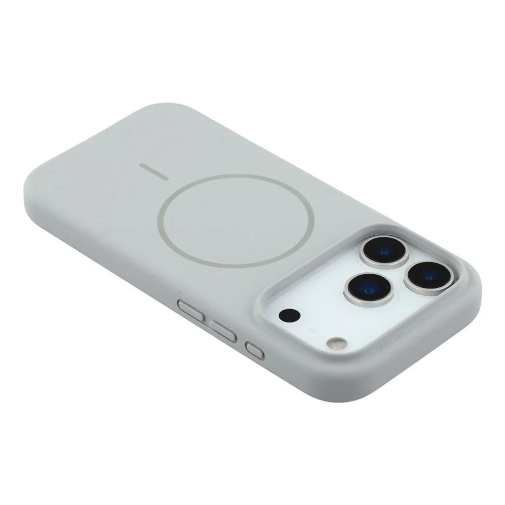 X-LEVEL For iPhone 17 Pro Max Case Compatible with MagSafe Liquid Silicone Phone Back Cover Skin Touch - Grey - Image 5