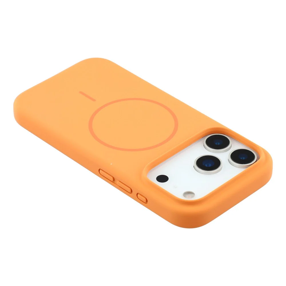 X-LEVEL For iPhone 17 Pro Max Case Compatible with MagSafe Liquid Silicone Phone Back Cover Skin Touch - Orange - Image 5