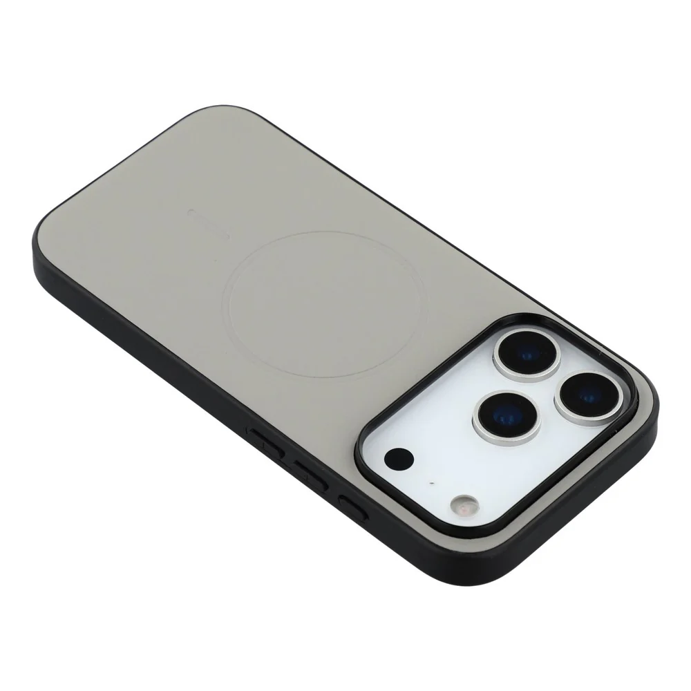X-LEVEL For iPhone 17 Pro Max Case Compatible with MagSafe PC+TPU+PU Phone Back Cover - Grey - Image 5