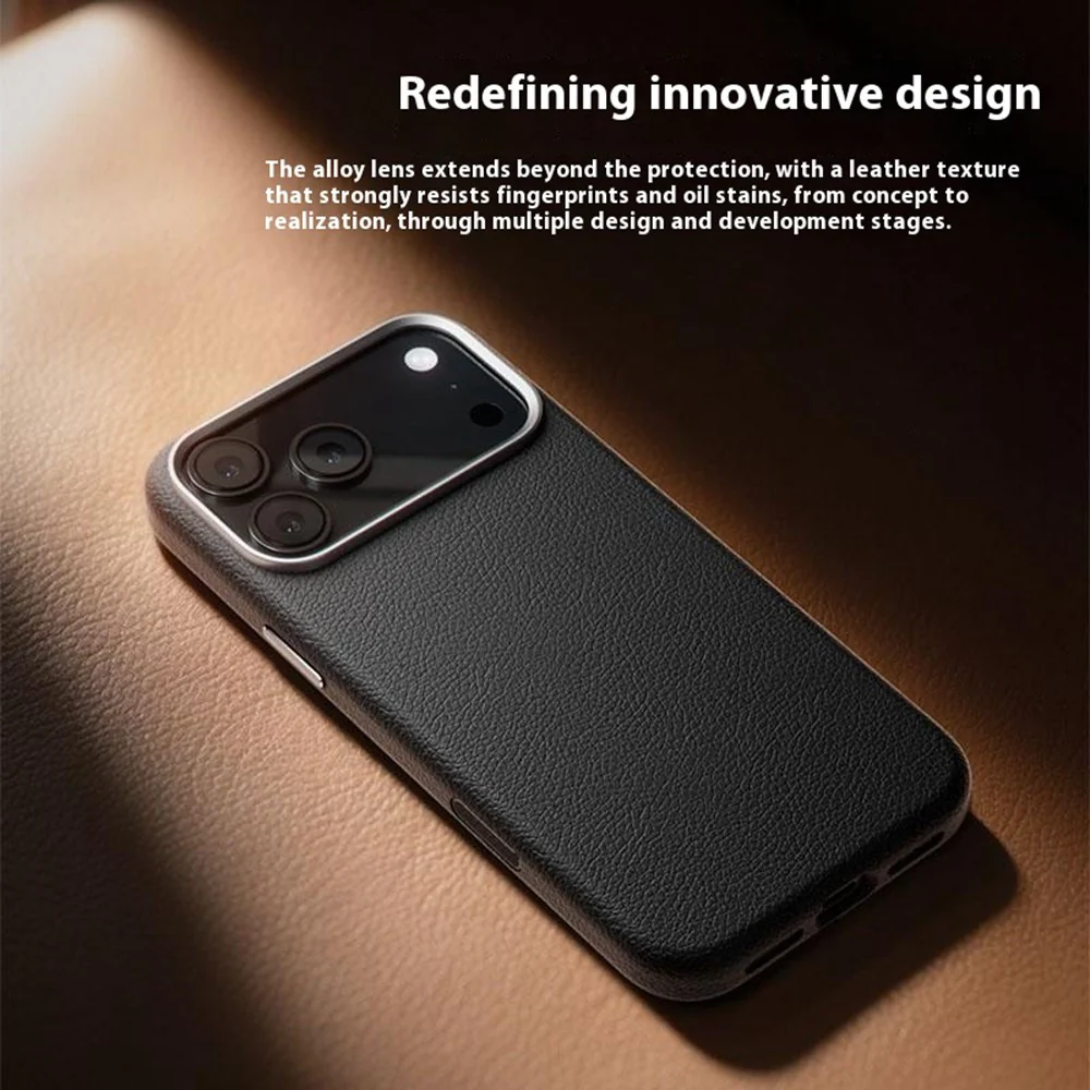 X-LEVEL For iPhone 17 Pro Max Case Compatible with MagSafe PU Leather Hard PC Phone Cover - White - Image 3