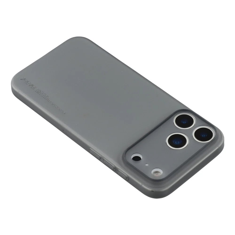 X-LEVEL For iPhone 17 Pro Max Case Hard PP Matte Phone Cover 0.18mm Ultra-Thin - Transparent Black - Image 5