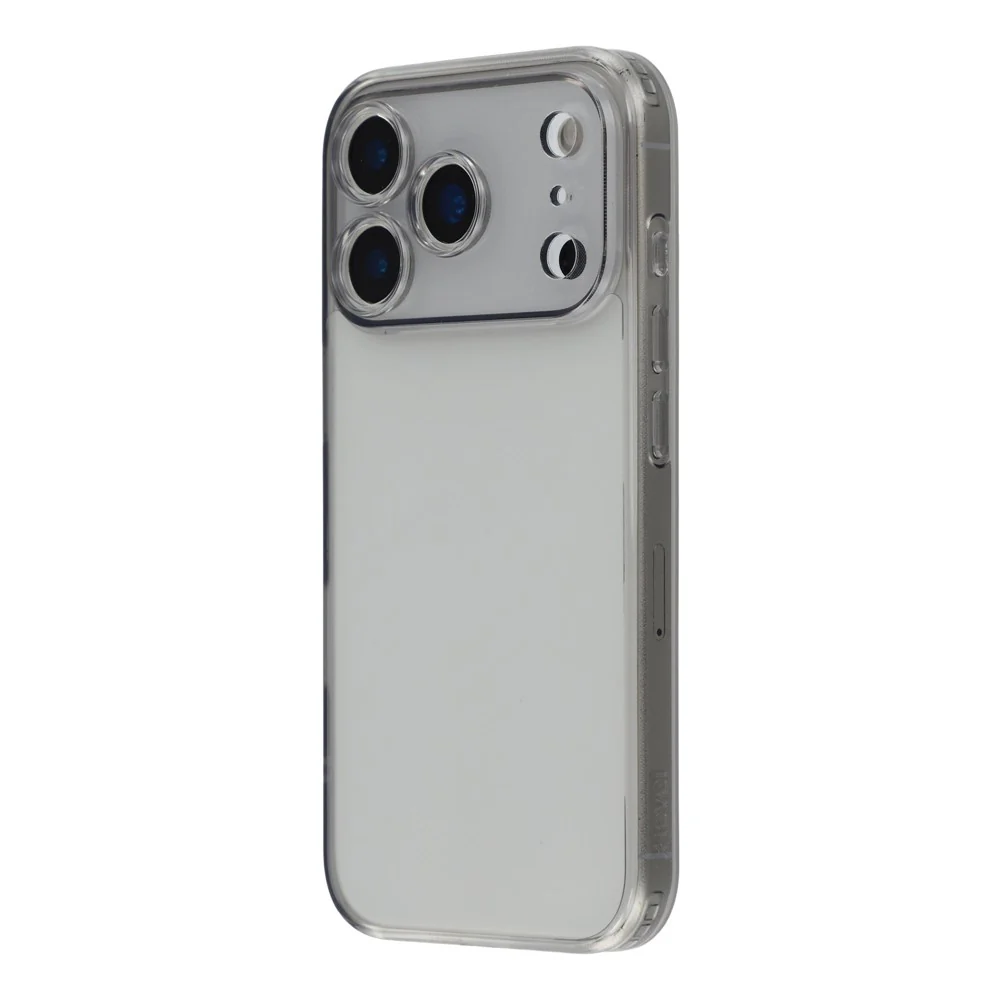 X-LEVEL For iPhone 17 Pro Max Case Precise Cutout Matte Tempered Glass + TPU Phone Cover - Transparent Black - Image 4