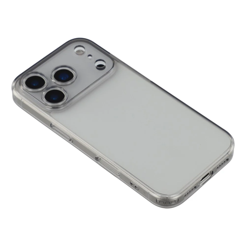 X-LEVEL For iPhone 17 Pro Max Case Precise Cutout Matte Tempered Glass + TPU Phone Cover - Transparent Black - Image 5