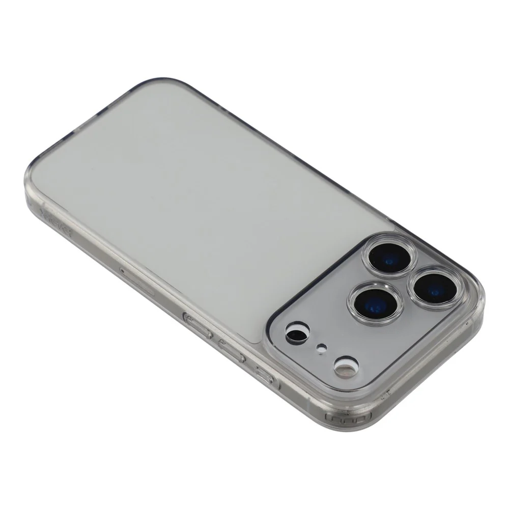 X-LEVEL For iPhone 17 Pro Max Case Precise Cutout Matte Tempered Glass + TPU Phone Cover - Transparent Black - Image 6