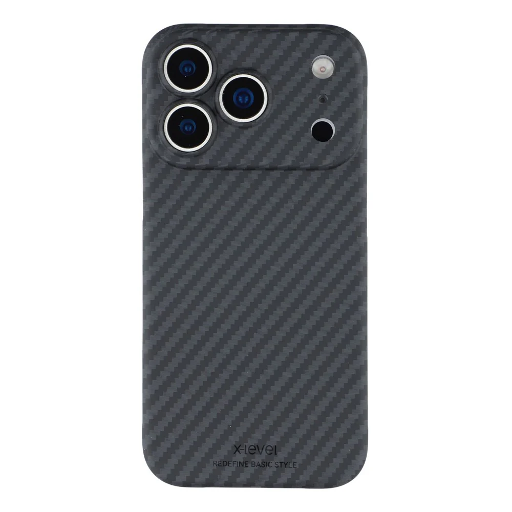 X-LEVEL For iPhone 17 Pro Max Magnetic Case Carbon Fiber Texture Ultra-Thin PC Hard Phone Cover - Image 3