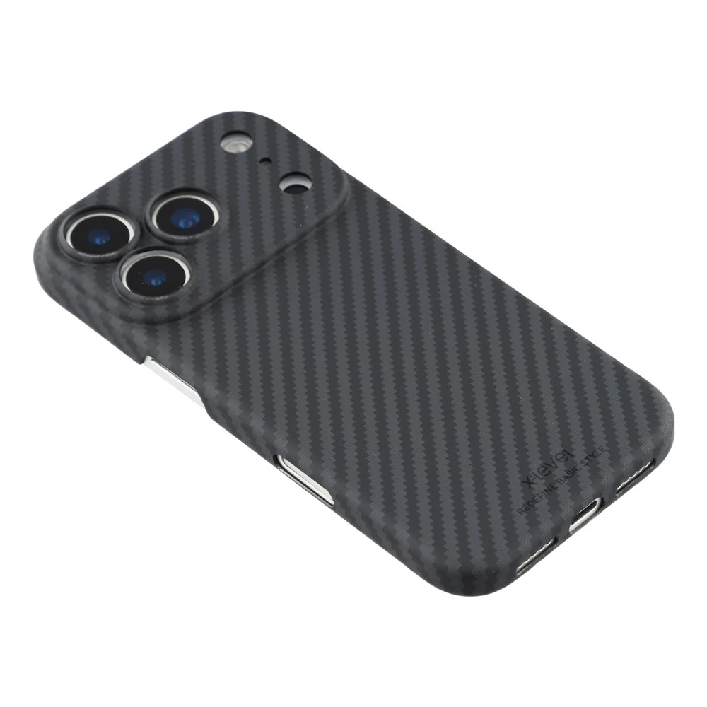 X-LEVEL For iPhone 17 Pro Max Magnetic Case Carbon Fiber Texture Ultra-Thin PC Hard Phone Cover - Image 4
