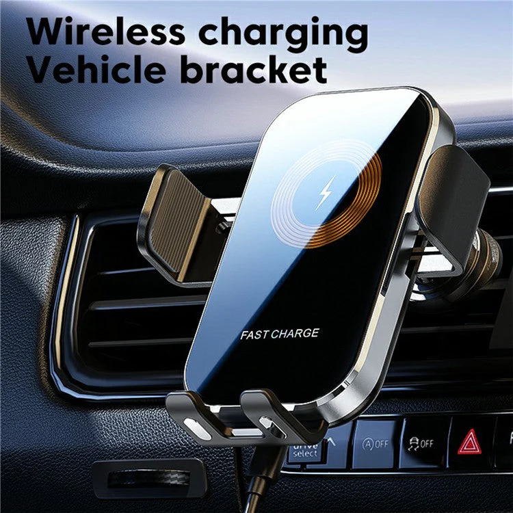 X12 Car Air Vent Touch Sensing Wireless Phone Charger Mount Cell Phone Bracket - Silver - Image 8