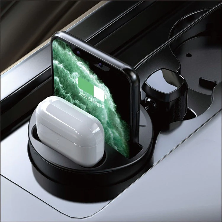 X13A 15W Car Wireless Charging Cup 4-in-1 Car Charger Stand Portable Mobile Phone Earphone Fast Charger - Image 6