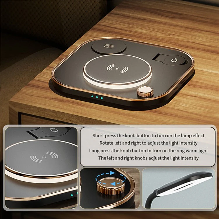 X3 15W Fast Charging 3-in-1 Wireless Charger for Mobile Phones, Watches, Headset Cordless Charging Pad (Basic Version) - Green - Image 8