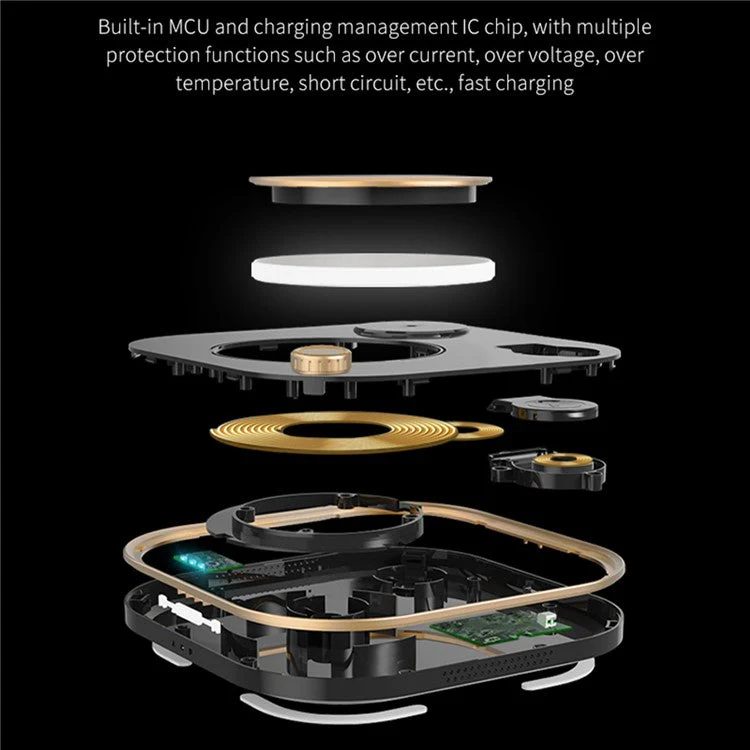 X3 15W Fast Charging 3-in-1 Wireless Charger for Mobile Phones, Watches, Headset Cordless Charging Pad (Basic Version) - White - Image 7