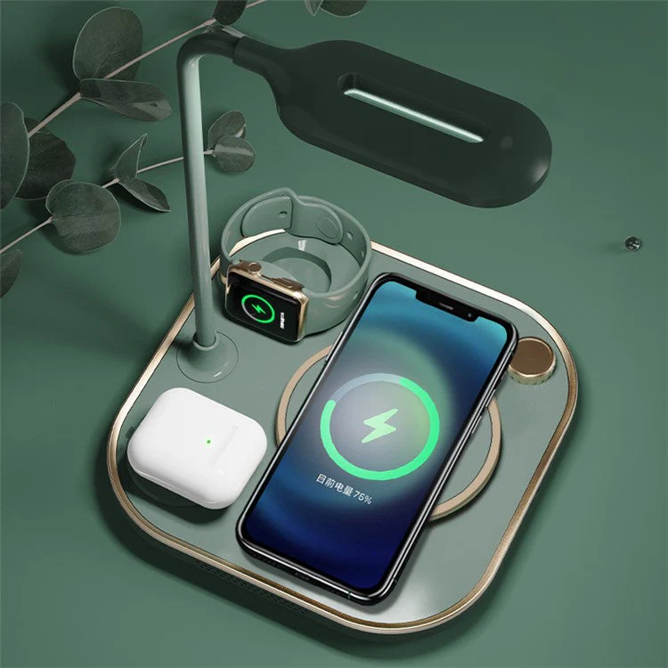 X3 Magnetic Wireless Charger for Mobile Phone Watch Headset 15W 3 in 1 Multi-Function Fast Charging Station - Black - Image 6