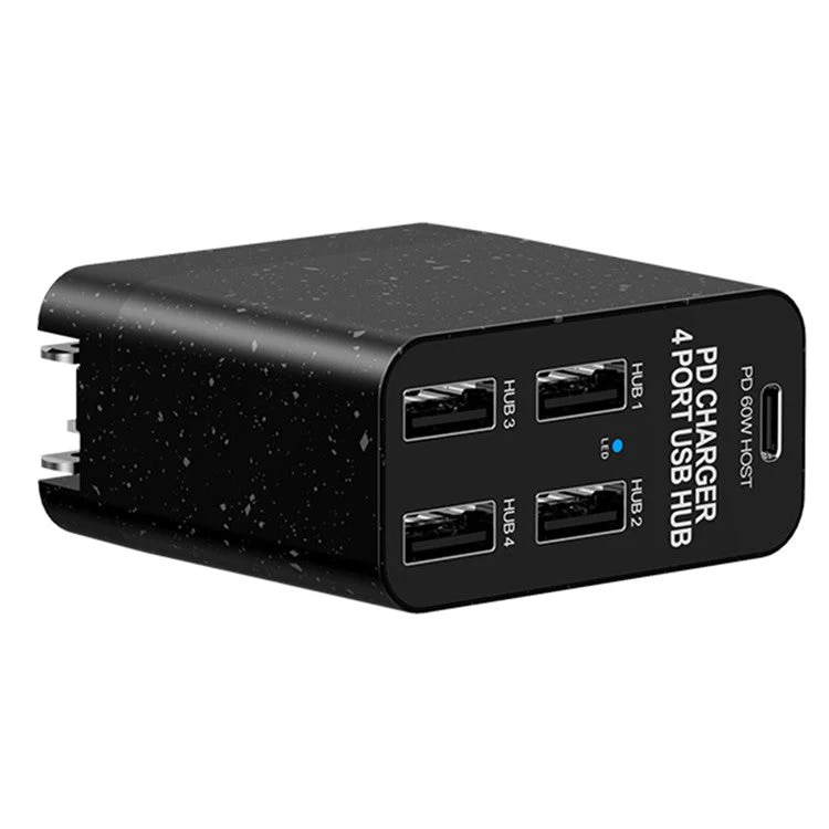 X83 4 USB + 1 Type-C PD Ports Wall Charger USB Hub Phone Tablet Charging Power Adapter - US Plug - Image 3