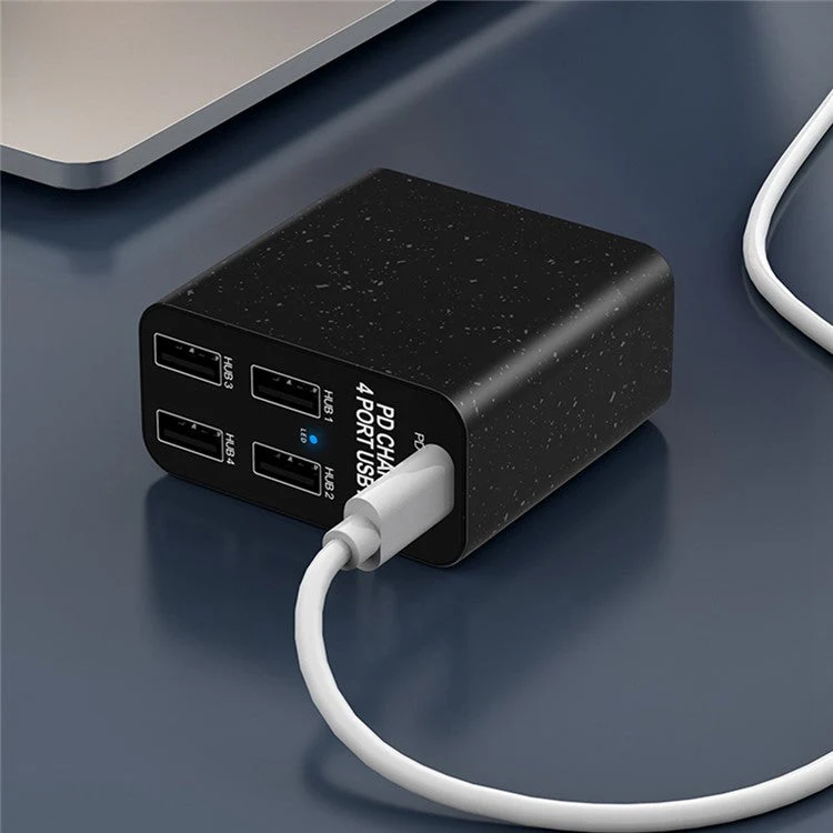 X83 4 USB + 1 Type-C PD Ports Wall Charger USB Hub Phone Tablet Charging Power Adapter - US Plug - Image 8