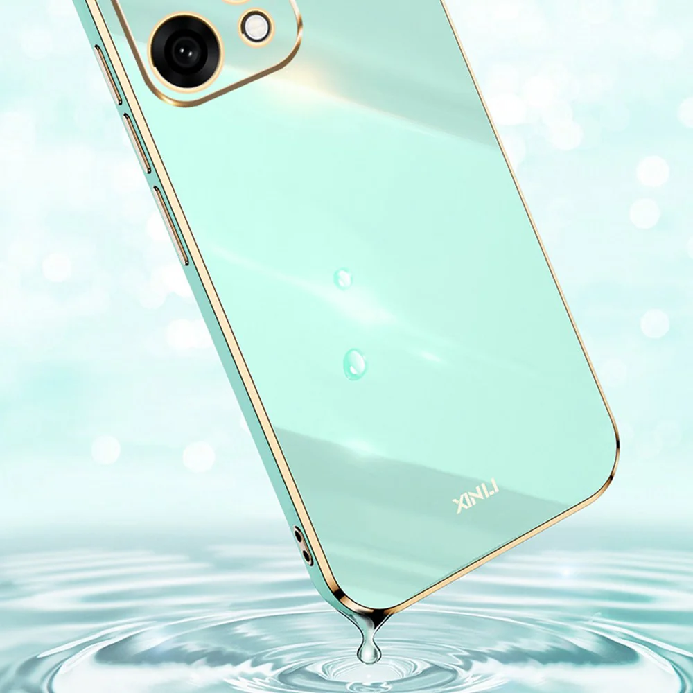 XINLI For Oppo Reno14 Pro 5G (Global) Case TPU Phone Cover with Electroplating Frame - Pink - Image 4