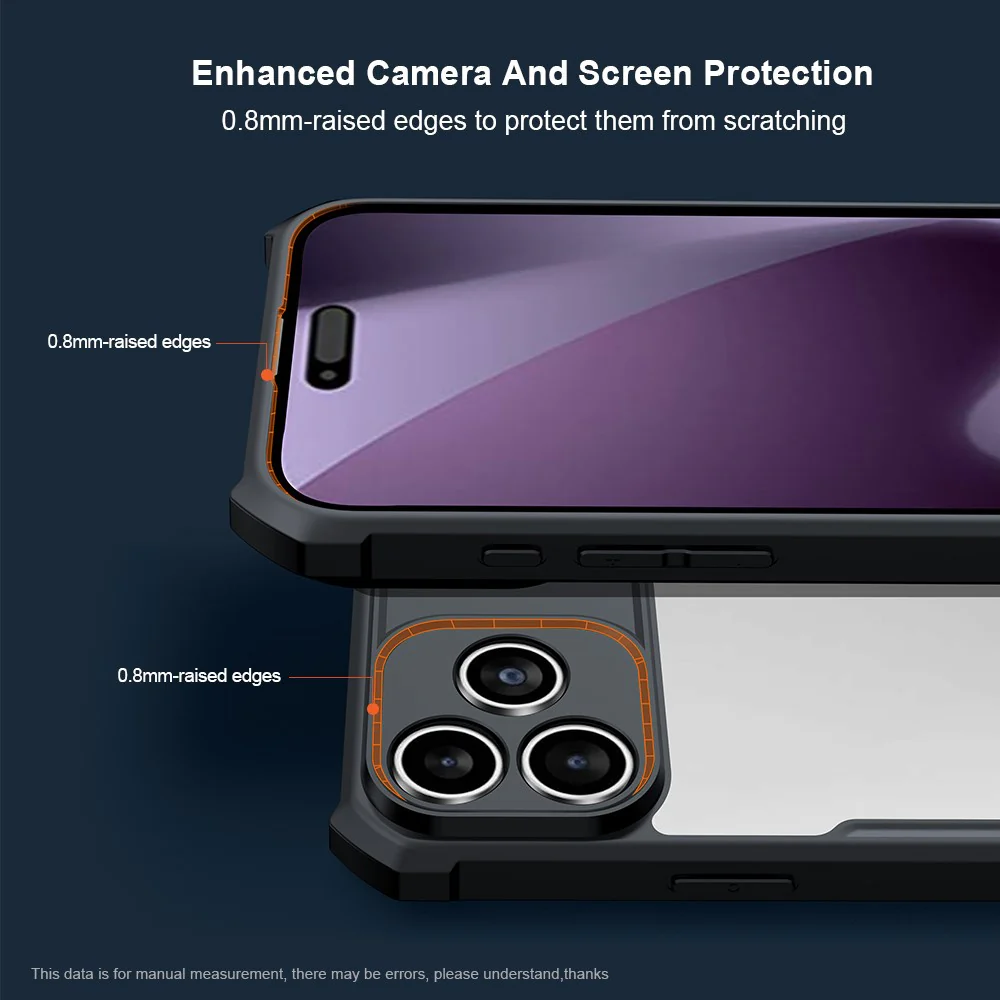 XUNDD For iPhone 17 Pro Max Case Dropproof TPU + Acrylic Clear Back Phone Cover - Image 4