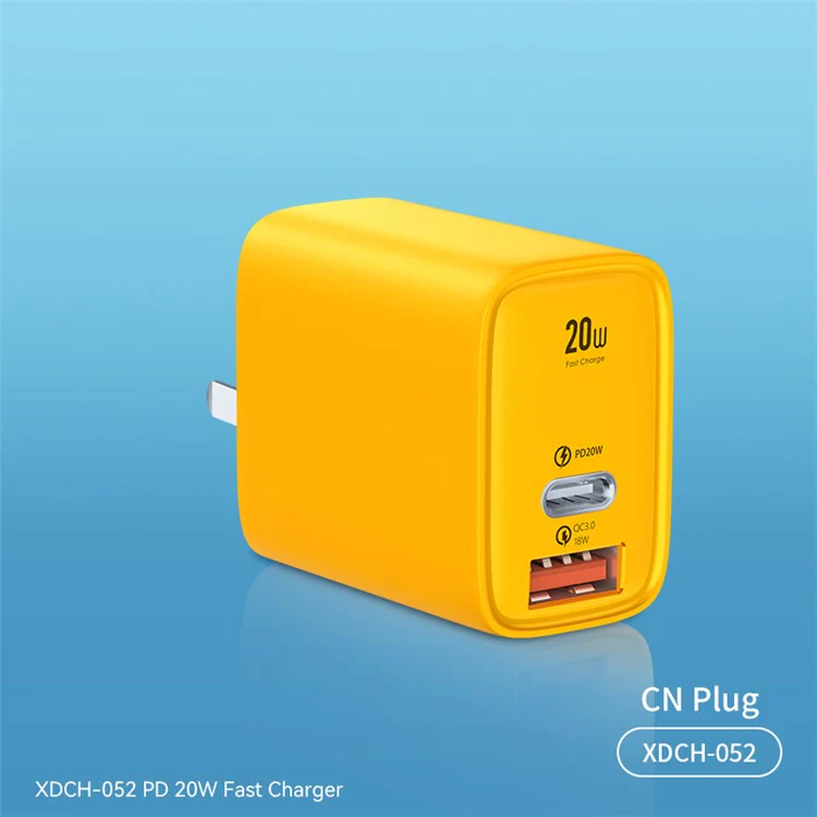 XUNDD XDCH-052 PD 20W Type-C + QC 3.0 USB Fast Charger Mini Wall Charging Block - CN Plug - Image 2