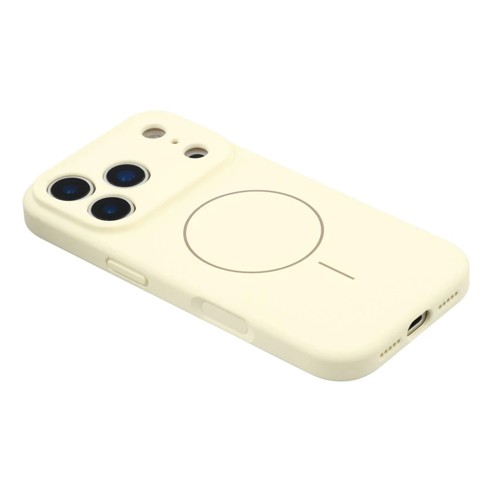 YCADEN For iPhone 17 Pro Max Case Compatible with MagSafe Precise Cutouts TPU Phone Back Cover - Antique White - Image 4