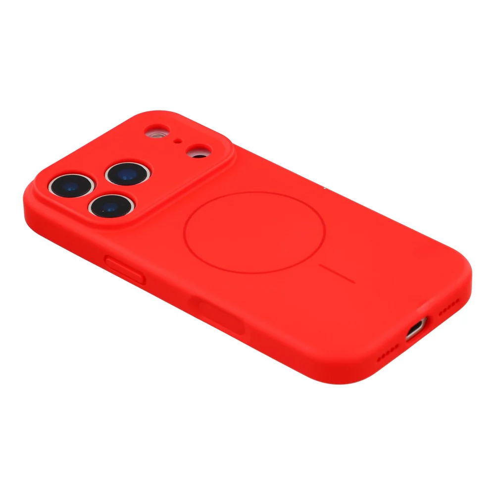 YCADEN For iPhone 17 Pro Max Case Compatible with MagSafe Precise Cutouts TPU Phone Back Cover - Chinese Red - Image 4
