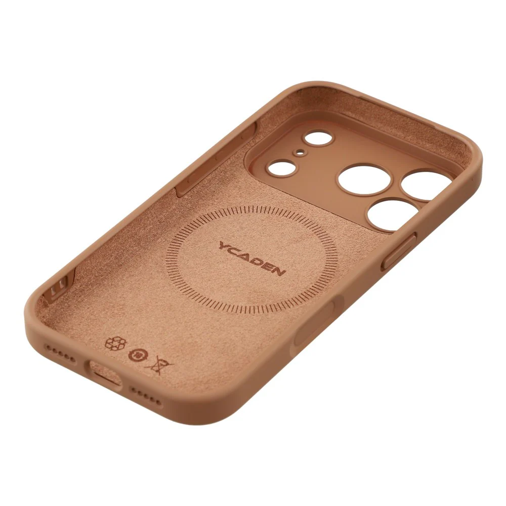 YCADEN For iPhone 17 Pro Max Case Compatible with MagSafe Precise Cutouts TPU Phone Back Cover - Khaki - Image 6