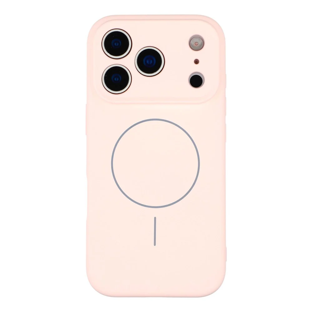 YCADEN For iPhone 17 Pro Max Case Compatible with MagSafe Precise Cutouts TPU Phone Back Cover - Morandi Pink - Image 3