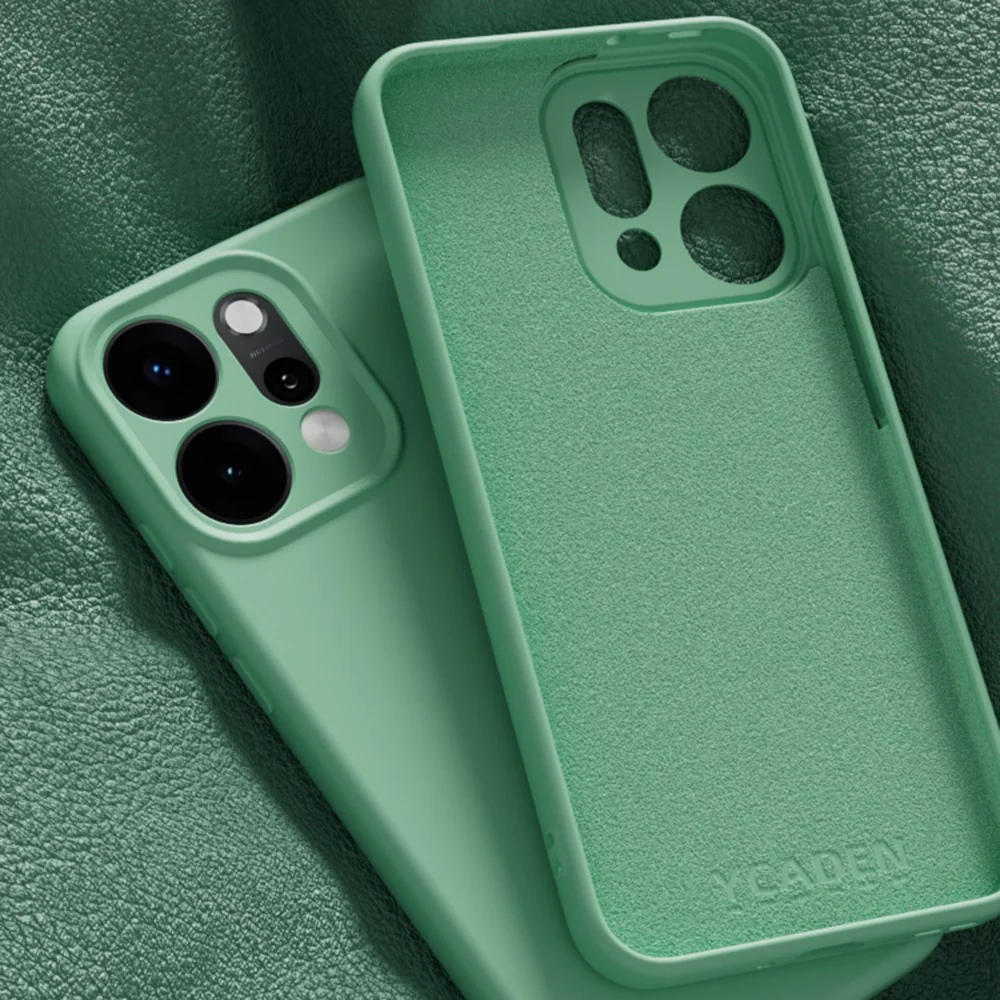 YCADEN For Oppo Reno14 Pro 5G (Global) Case Precise Cutouts TPU Phone Back Cover - Chinese Red - Image 3