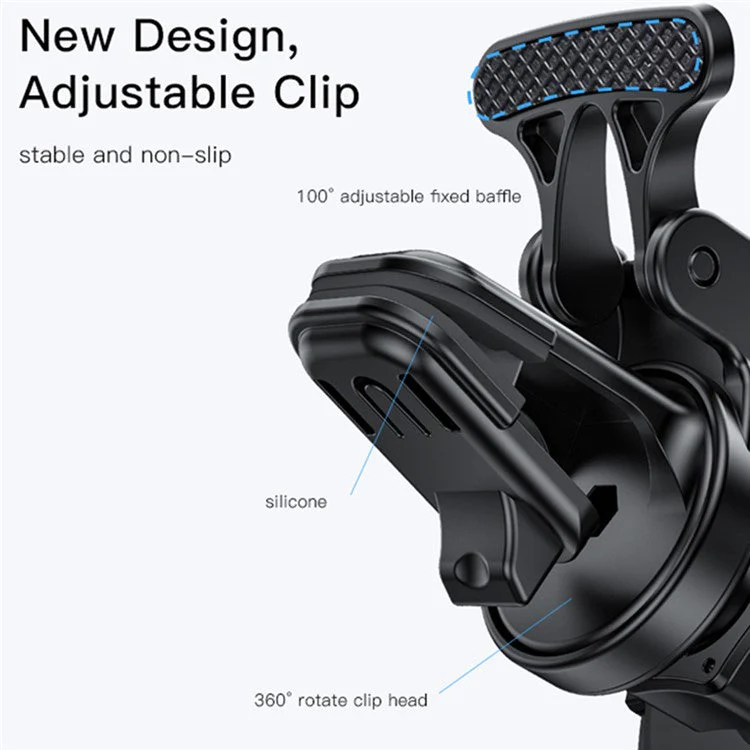 YESIDO C131 Wireless Car Charger 15W  Fast Charging Auto Clamping Phone Mount Air Outlet Car Charger - Image 4