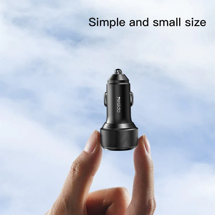 YESIDO Y48 60W High Power Fast Charging Car Charger Dual Output Phone Charger Adapter - Image 7