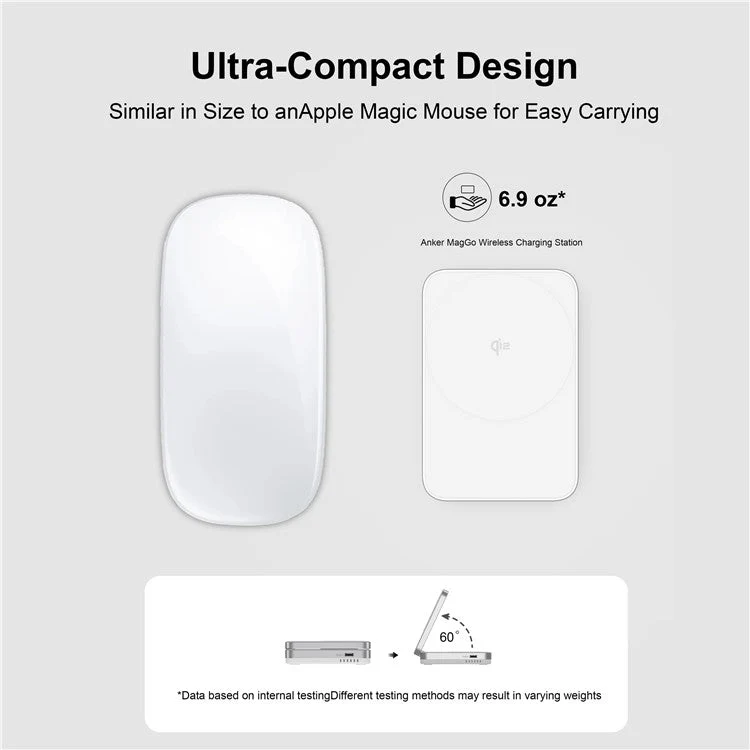 YF-M29 Qi2 Certified 2-in-1 15W Magnetic Wireless Charger with Aluminum Alloy Frame for Earbuds  /  iPhone - White - Image 5
