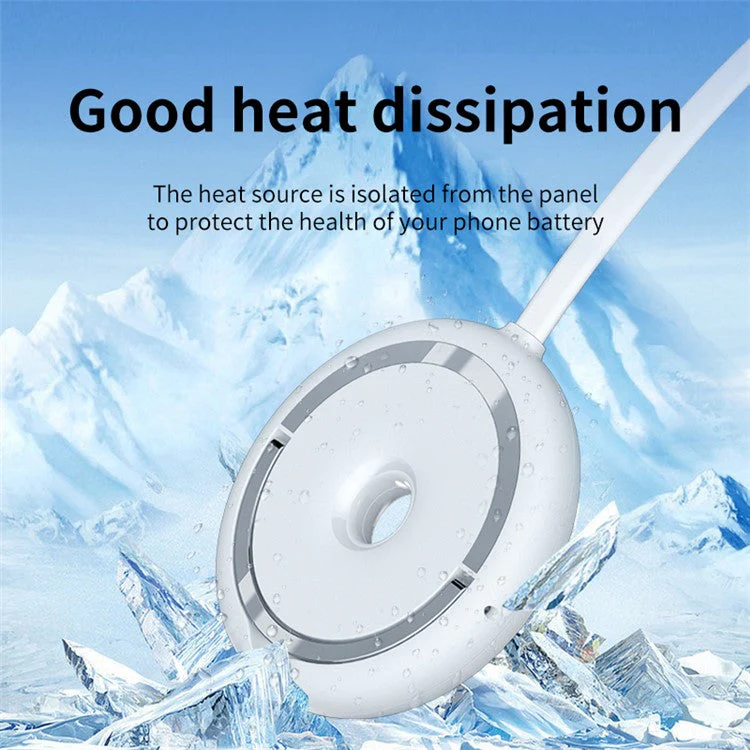 YN-108 Magnetic Wireless Charger for Cell Phone Portable Slim Charging Pad - White - Image 5