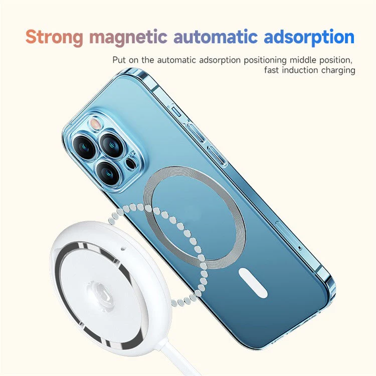YN-108 Magnetic Wireless Charger for Cell Phone Portable Slim Charging Pad - White - Image 8