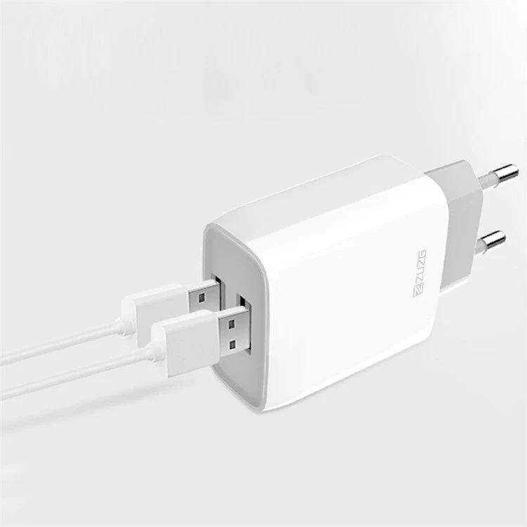 ZUZG U37S Dual USB Power Adapter Portable Fast Charging Travel Wall Charger, EU Plug - Image 5