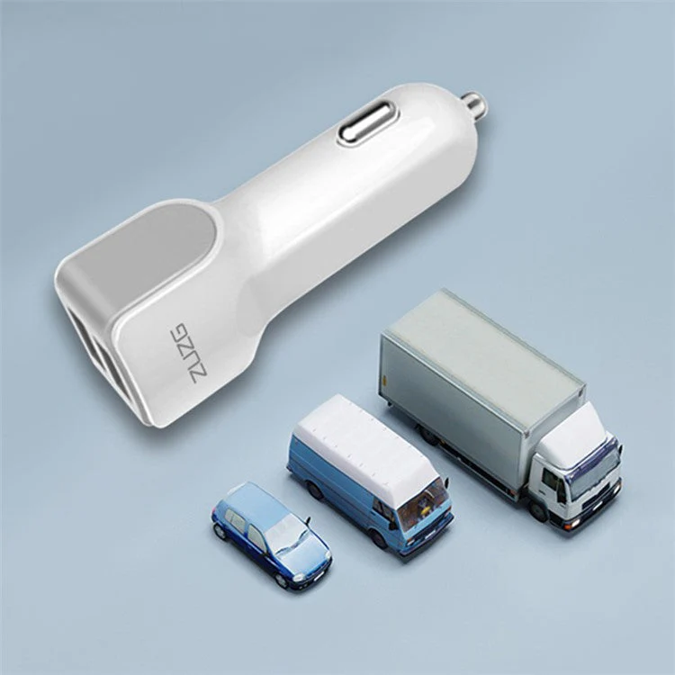 ZUZG ZC-C14 Dual USB PC+ABS Smart Car Charger 3.4A Cellphone Charging Adapter - Image 4