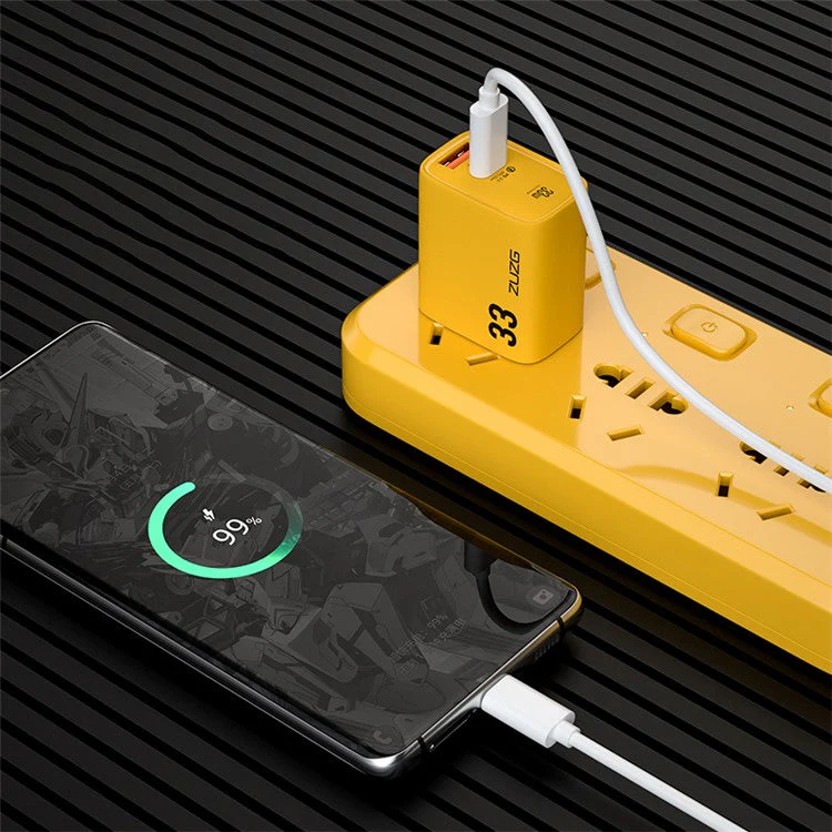 ZUZG ZC-UC12 PD 33W Type-C + USB Wall Charger PC+ABS Phone Laptop Fast Charging Adapter, CN Plug - Image 6